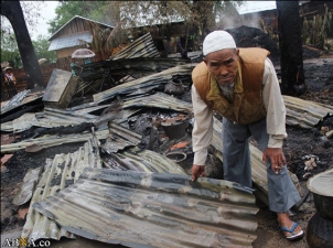 تدابیر امنیتی در پی آتش زدن مسجد مسلمانان در ميانمار