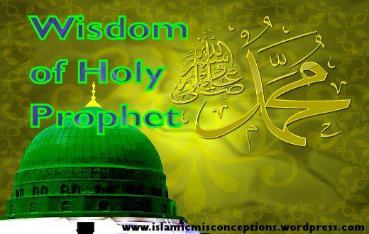 Wisdom in the actions of the Holy Prophet (SA)