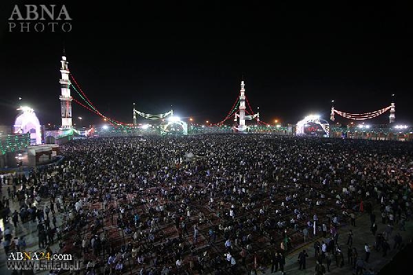 گزارش تصویری/ جشن و نورافشانی شب نیمه شعبان در مسجد جمکران