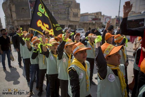 عکس خبری/ دسته عزاداری حسینی کودکان عراقی در نجف اشرف