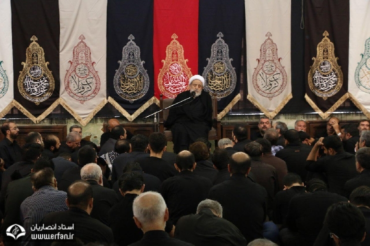 گزارش تصویری/ سخنرانی استاد انصاریان در حسینیه همدانی ها در روز عاشورا